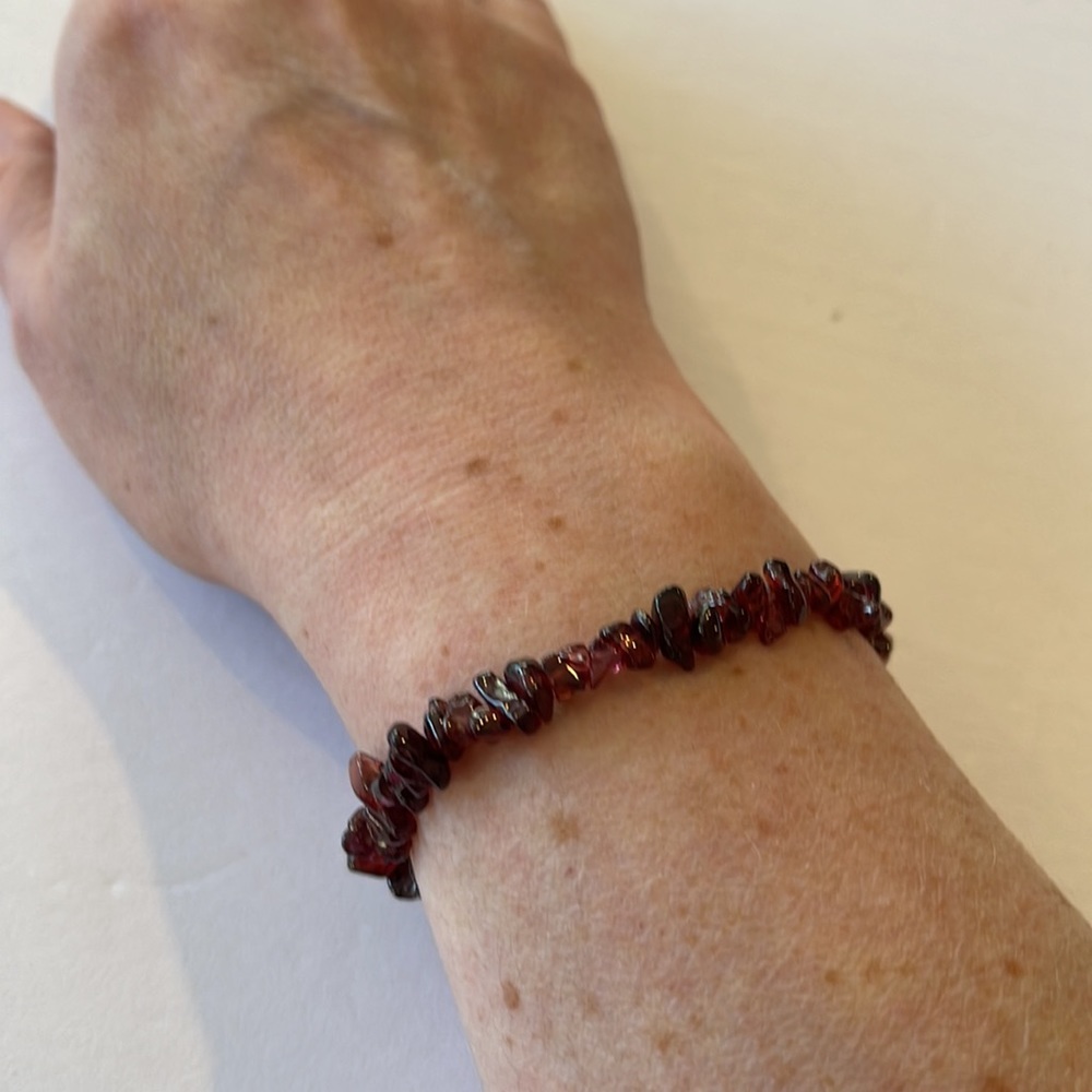 Garnet Stone Bracelet (6 1/4” length) - Picture 8 of 9